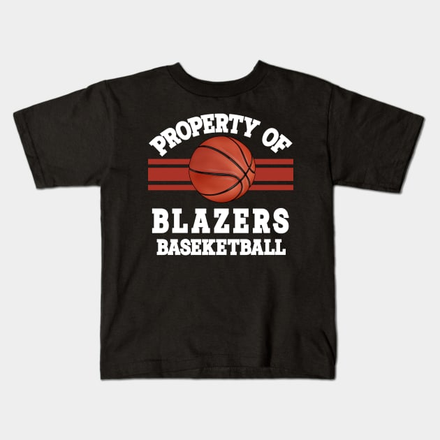 Proud Name Blazers Graphic Property Vintage Basketball Kids T-Shirt by Irwin Bradtke